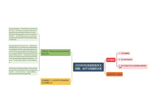 2020年9月英语四级作文押题：孩子与母亲的关系