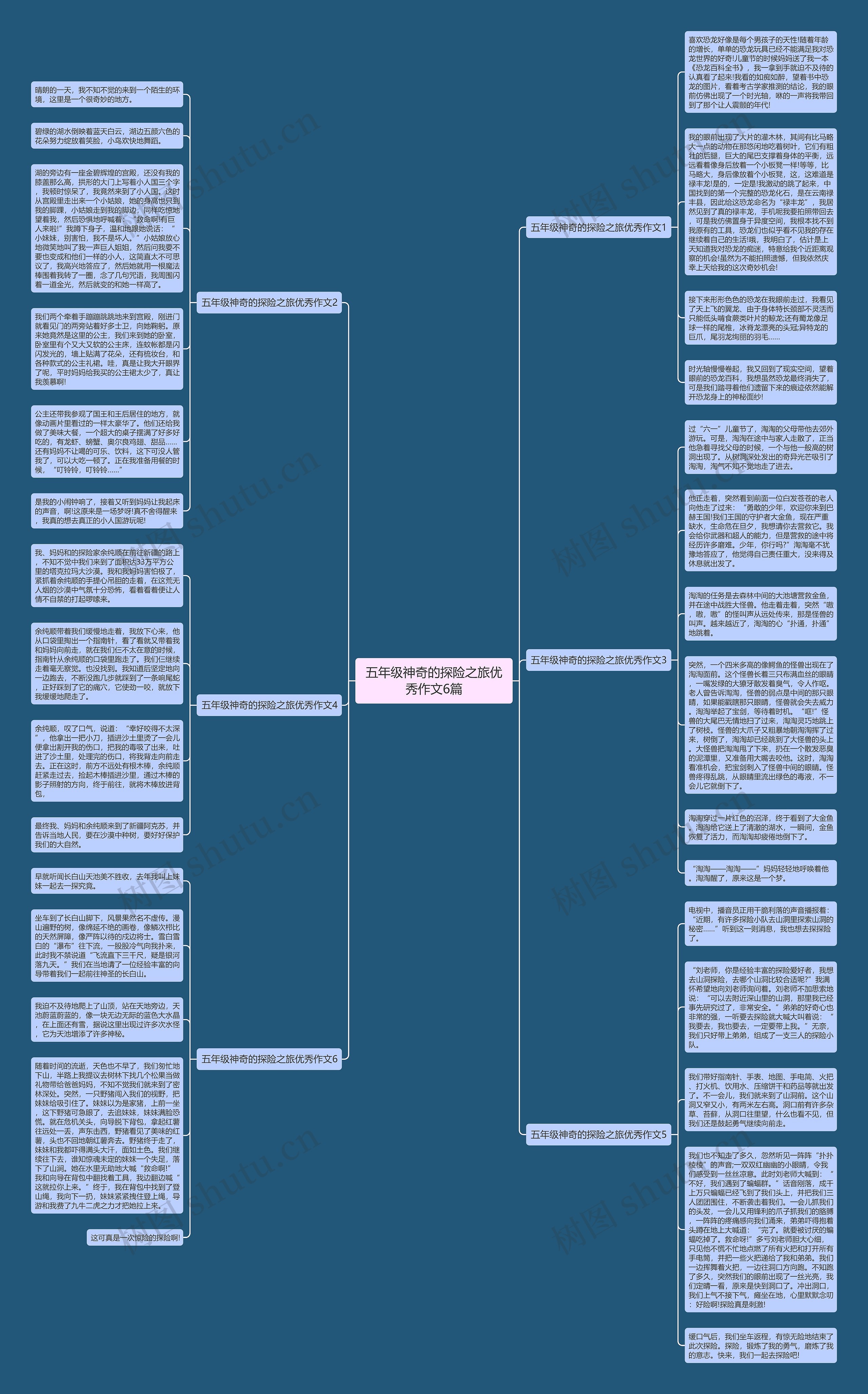 五年级神奇的探险之旅优秀作文6篇思维导图