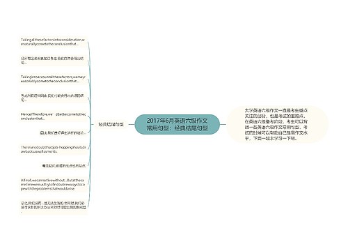 2017年6月英语六级作文常用句型：经典结尾句型