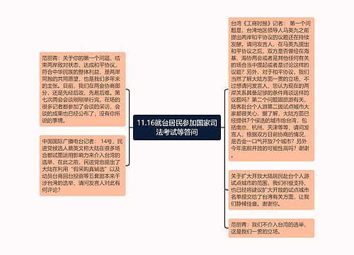 11.16就台居民参加国家司法考试等答问