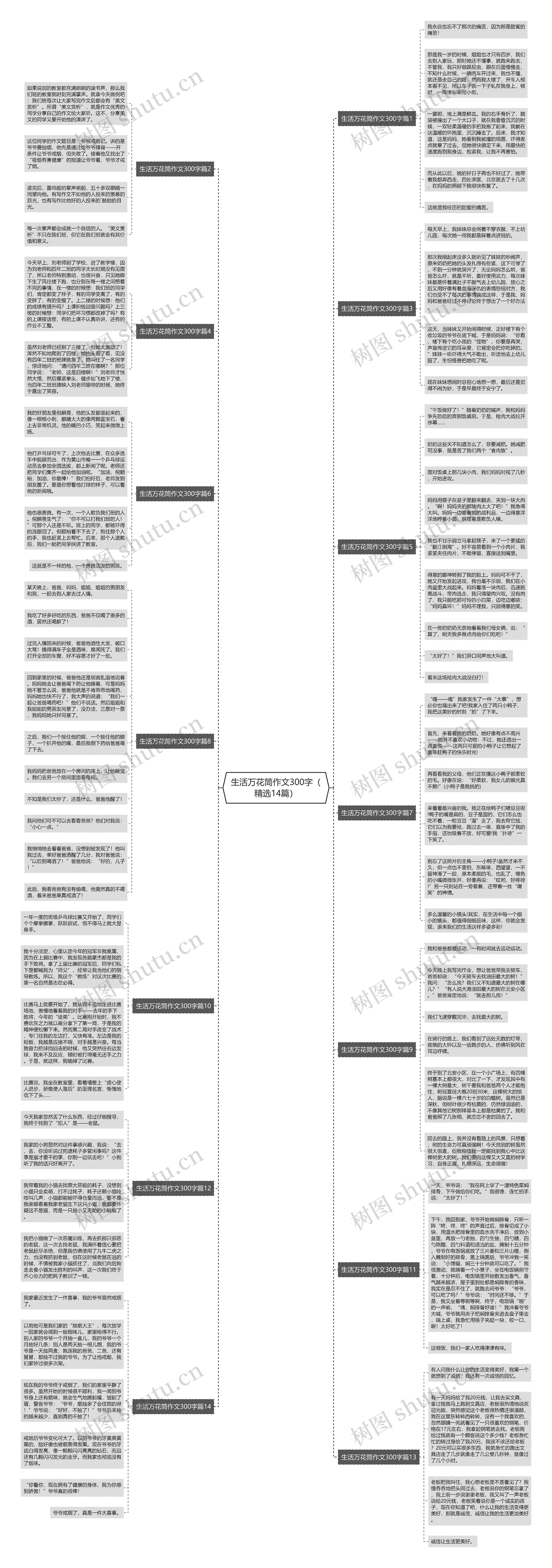 生活万花筒作文300字（精选14篇）思维导图