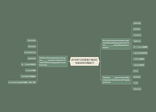 2016年12月英语六级词汇与语法特训精选(7)