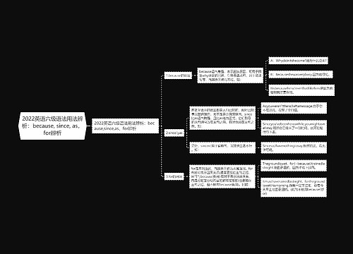 2022英语六级语法用法辨析:because, since, as,for辨析 2022英语六级语法用法辨析:because, since, as,for辨析