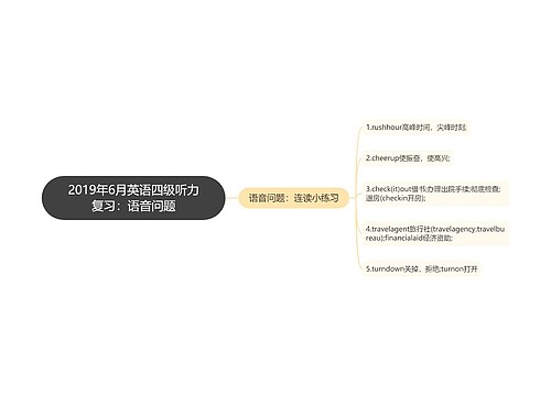 2019年6月英语四级听力复习：语音问题