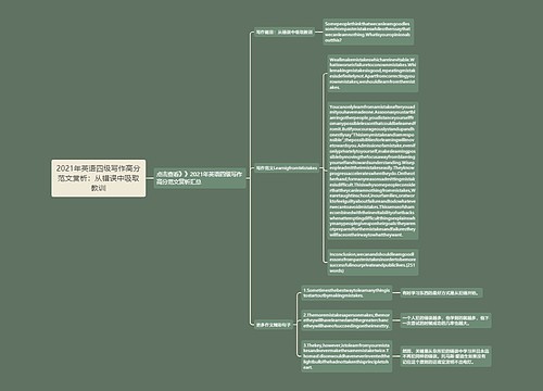 2021年英语四级写作高分范文赏析：从错误中吸取教训