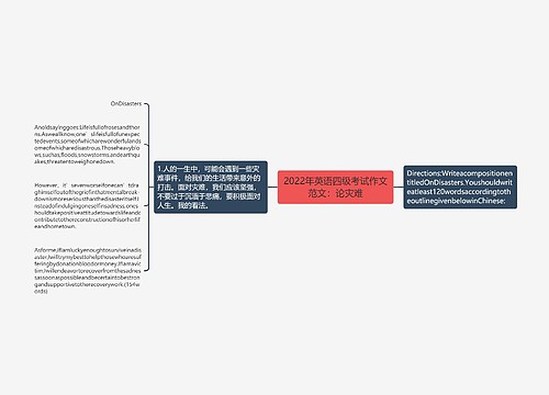 2022年英语四级考试作文范文：论灾难