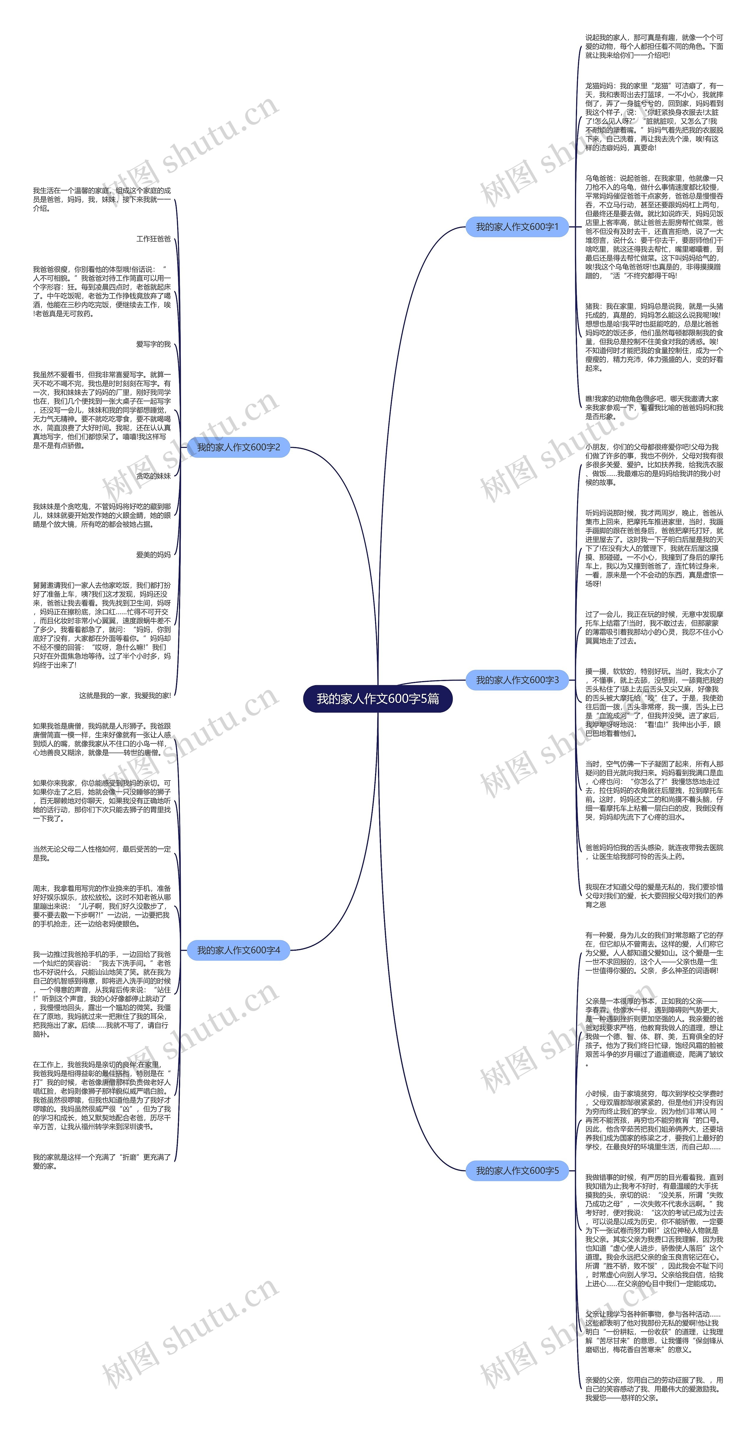 我的家人作文600字5篇