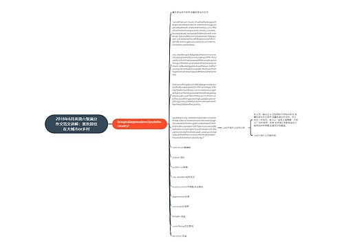 2018年6月英语六级满分作文范文讲解：喜欢居住在大城市or乡村