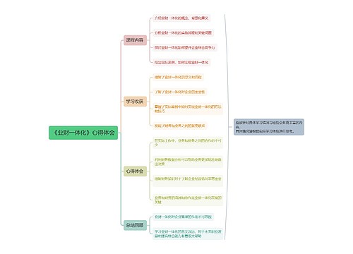 《业财一体化》心得体会