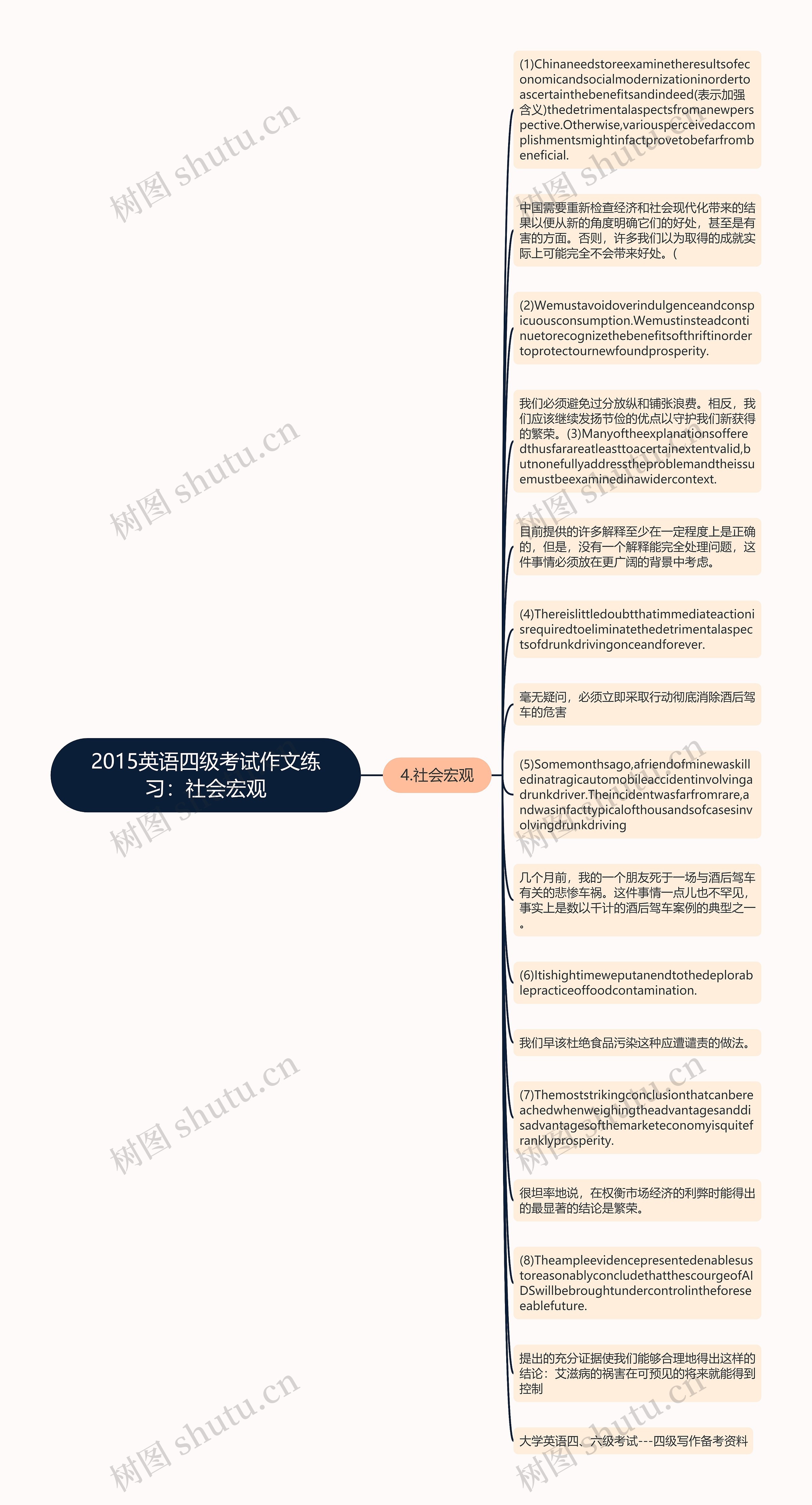 2015英语四级考试作文练习：社会宏观