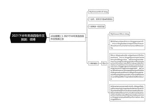 2021下半年英语四级作文预测：微博