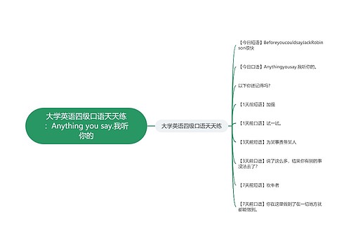 大学英语四级口语天天练：Anything you say.我听你的