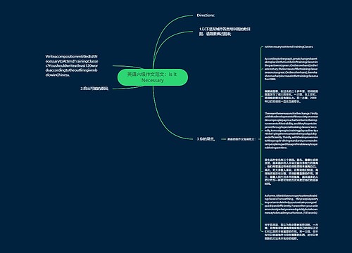 英语六级作文范文：Is It Necessary