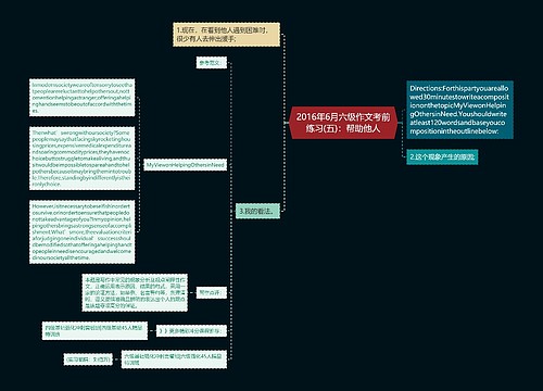 2016年6月六级作文考前练习(五)：帮助他人