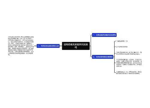 没有血缘关系能共同买房吗思维导图