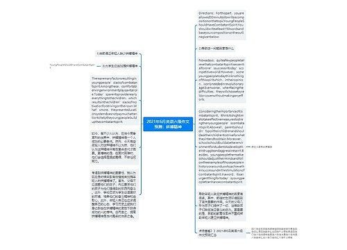 2021年6月英语六级作文预测：拼搏精神