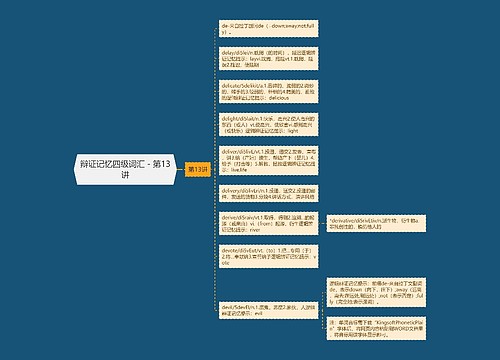 辩证记忆四级词汇－第13讲