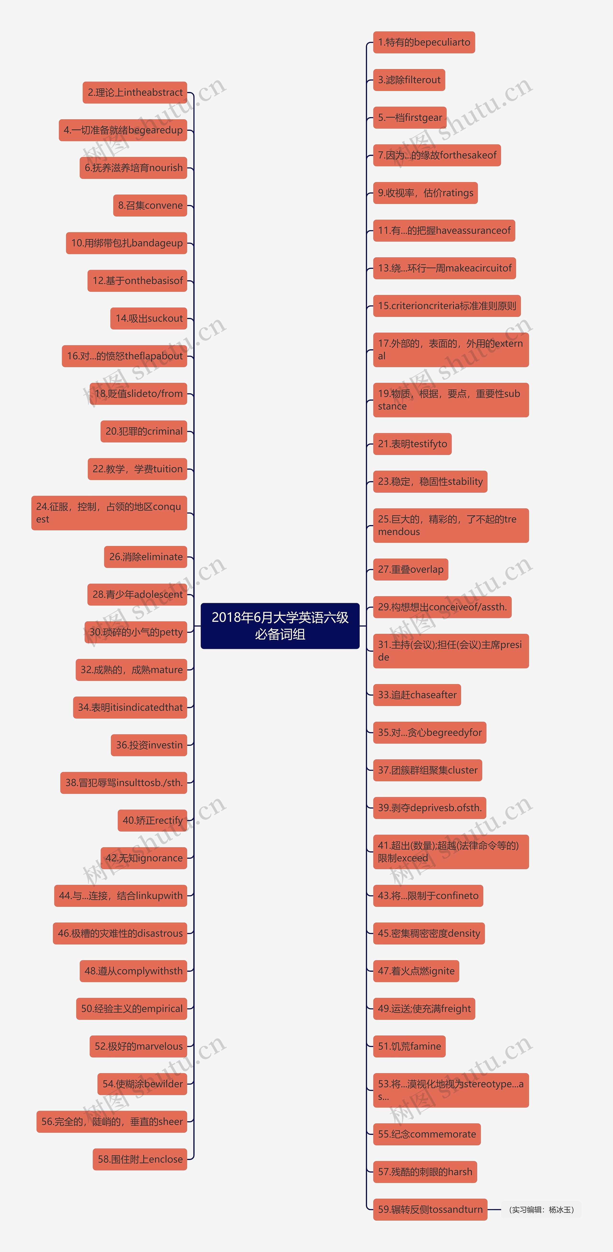 2018年6月大学英语六级必备词组