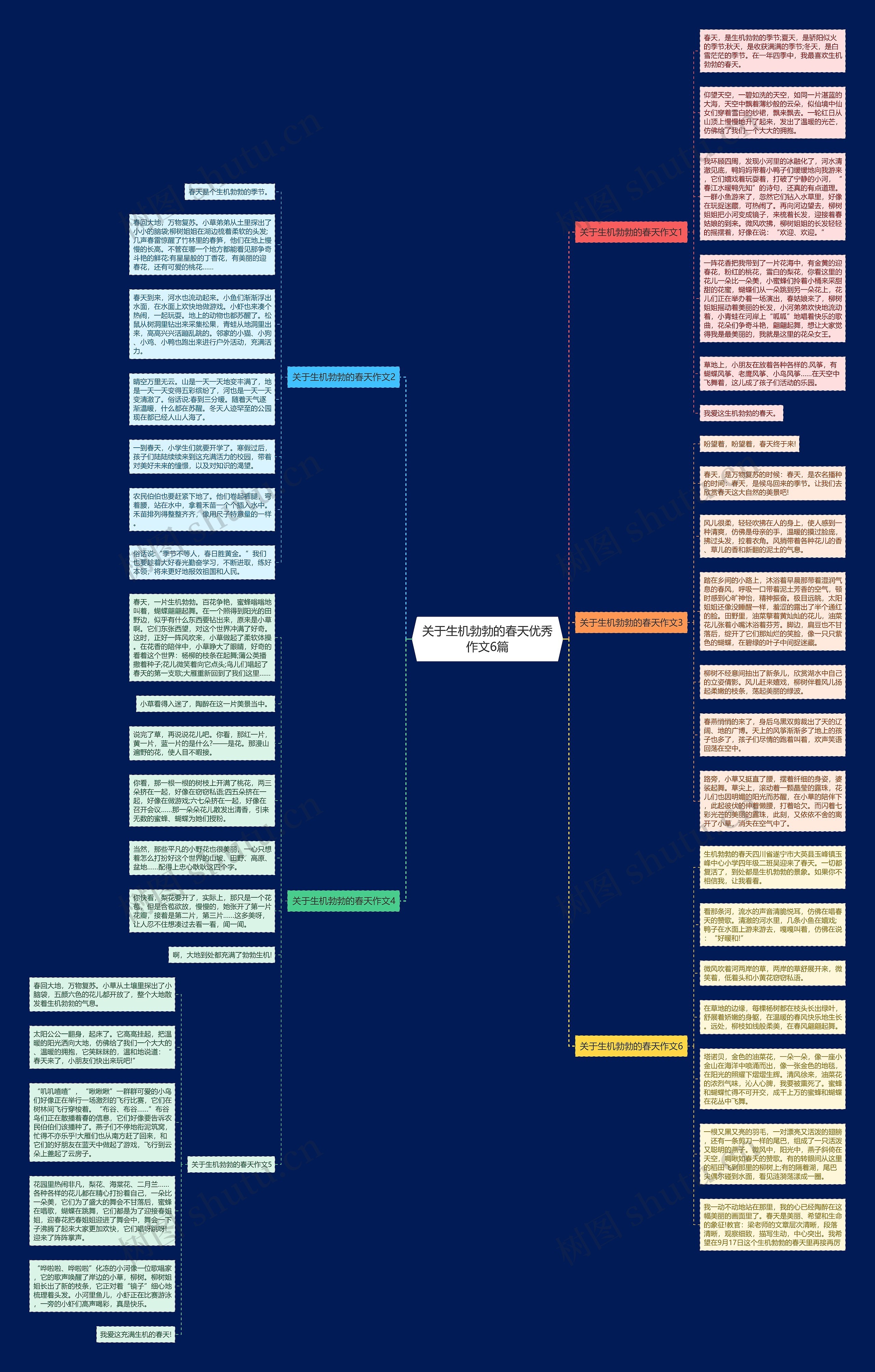 关于生机勃勃的春天优秀作文6篇思维导图