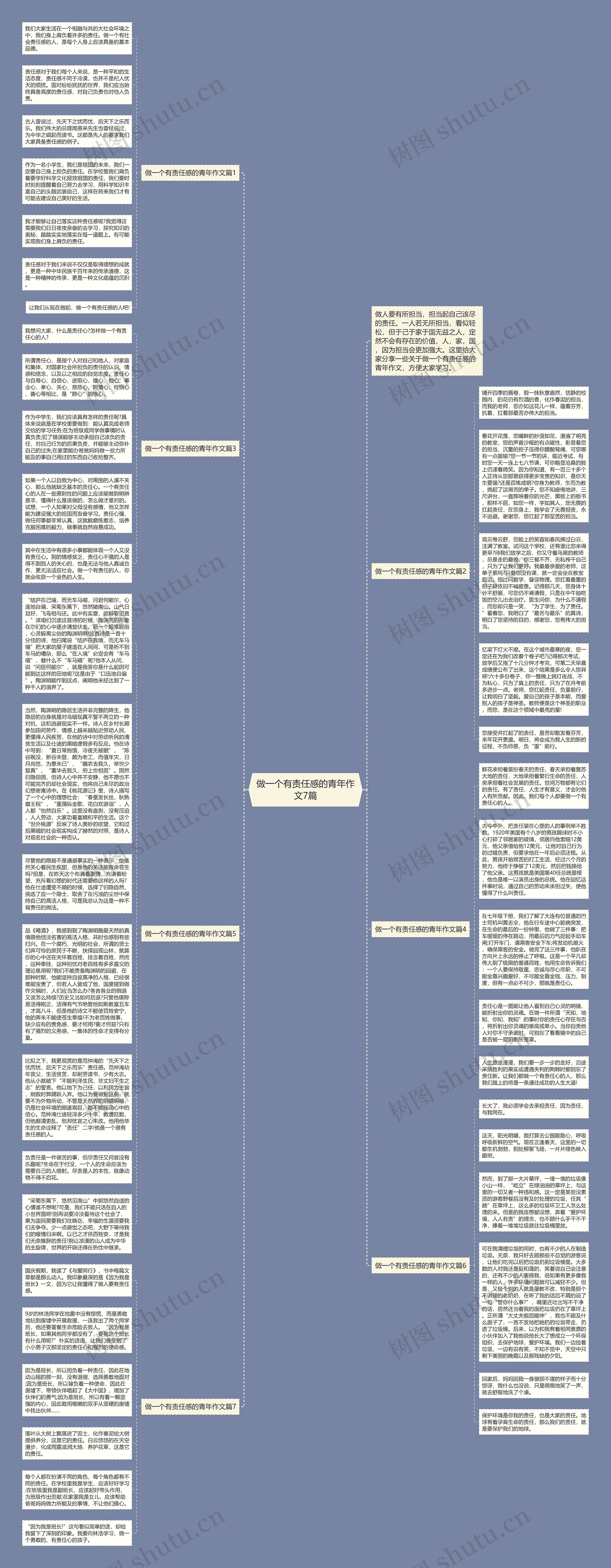 做一个有责任感的青年作文7篇思维导图