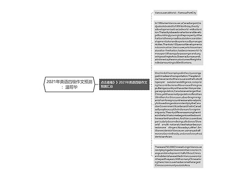 2021年英语四级作文预测：温哥华