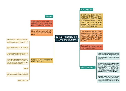 2012年12月英语四六级写作技巧之规范使用标点