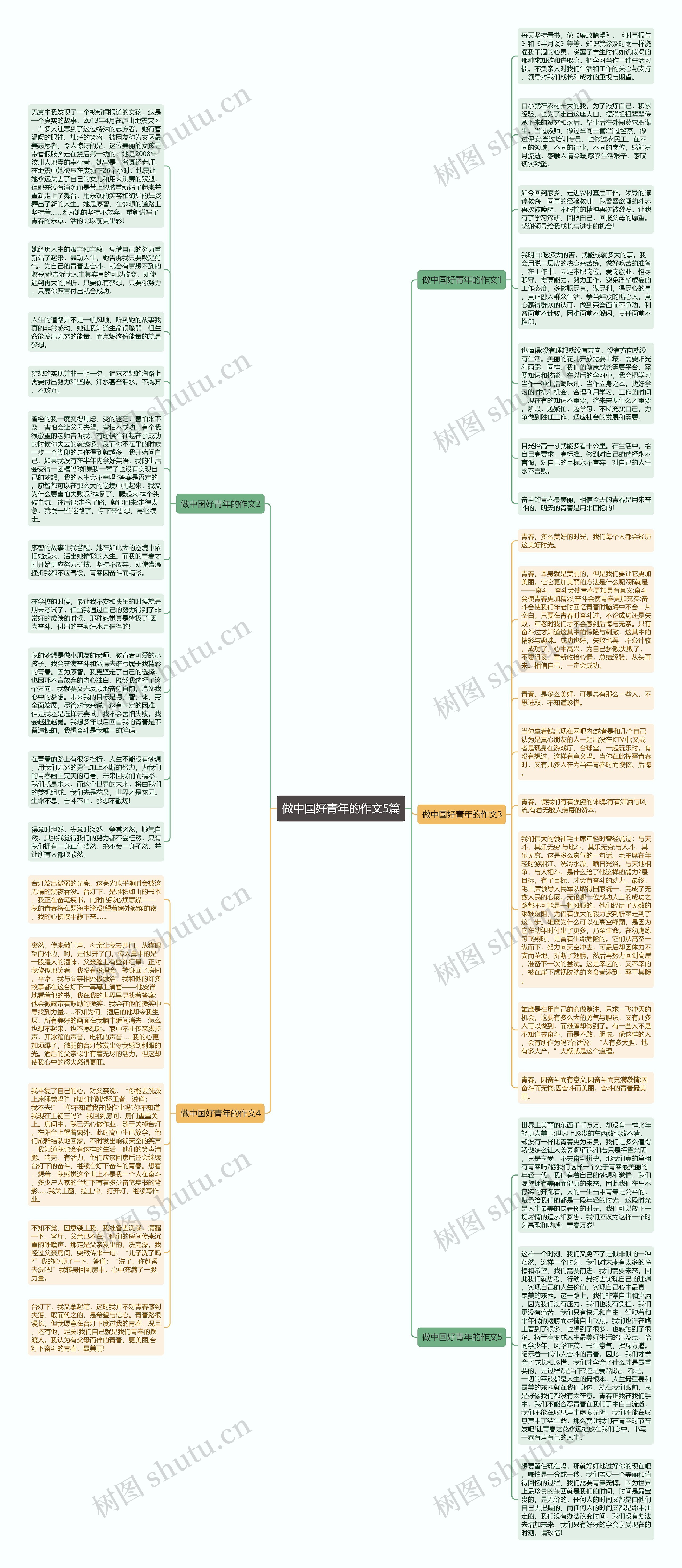 做中国好青年的作文5篇思维导图