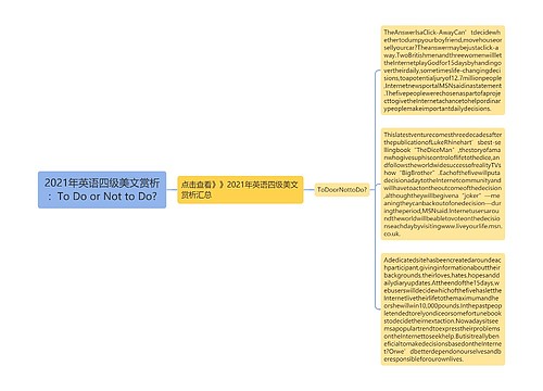 2021年英语四级美文赏析：To Do or Not to Do?