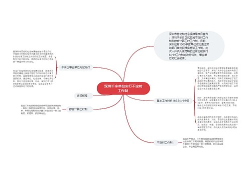 深圳千余单位实行不定时工作制 