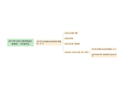 2017年12月六级大纲词汇带音标：Y字母开头