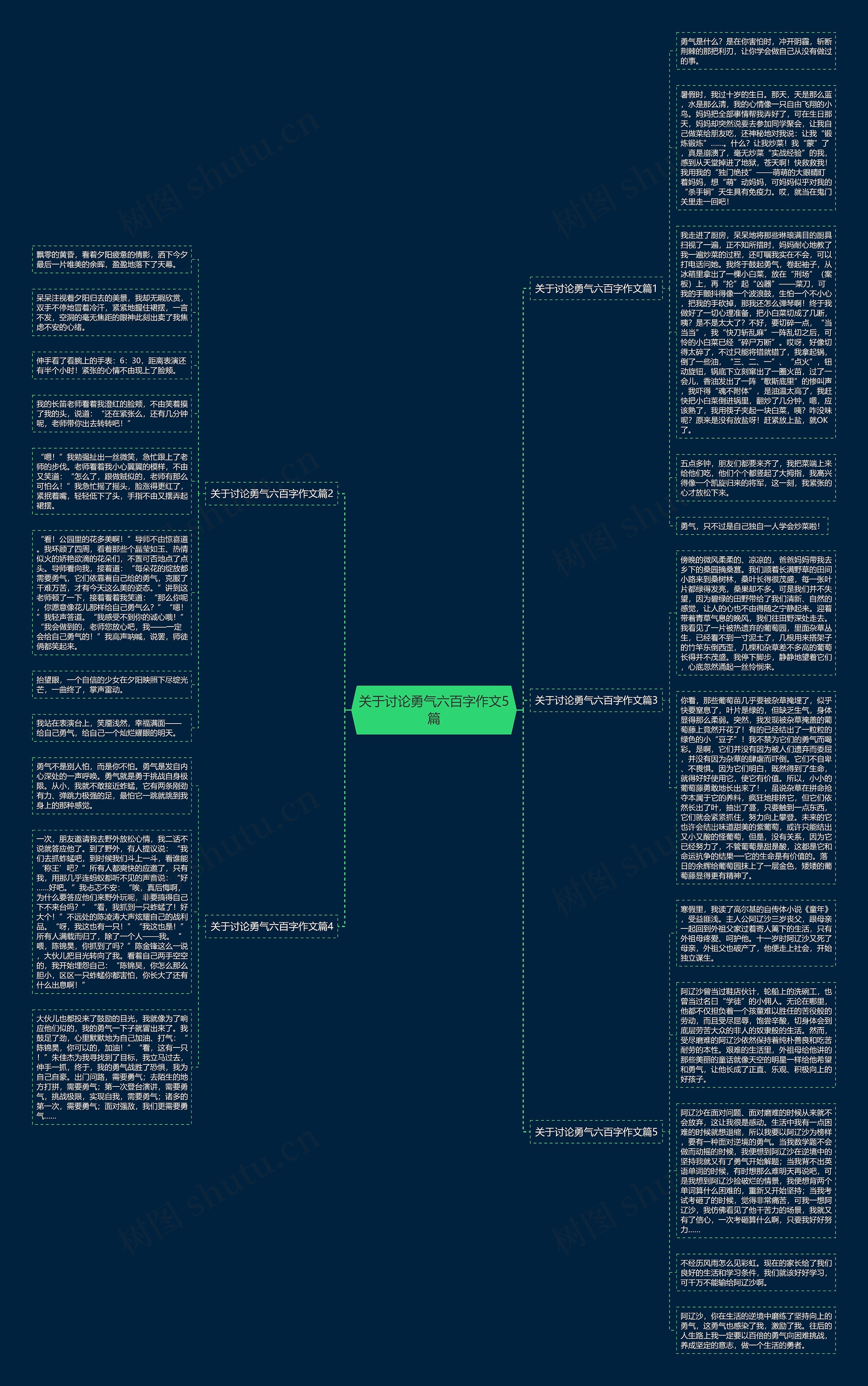 关于讨论勇气六百字作文5篇思维导图