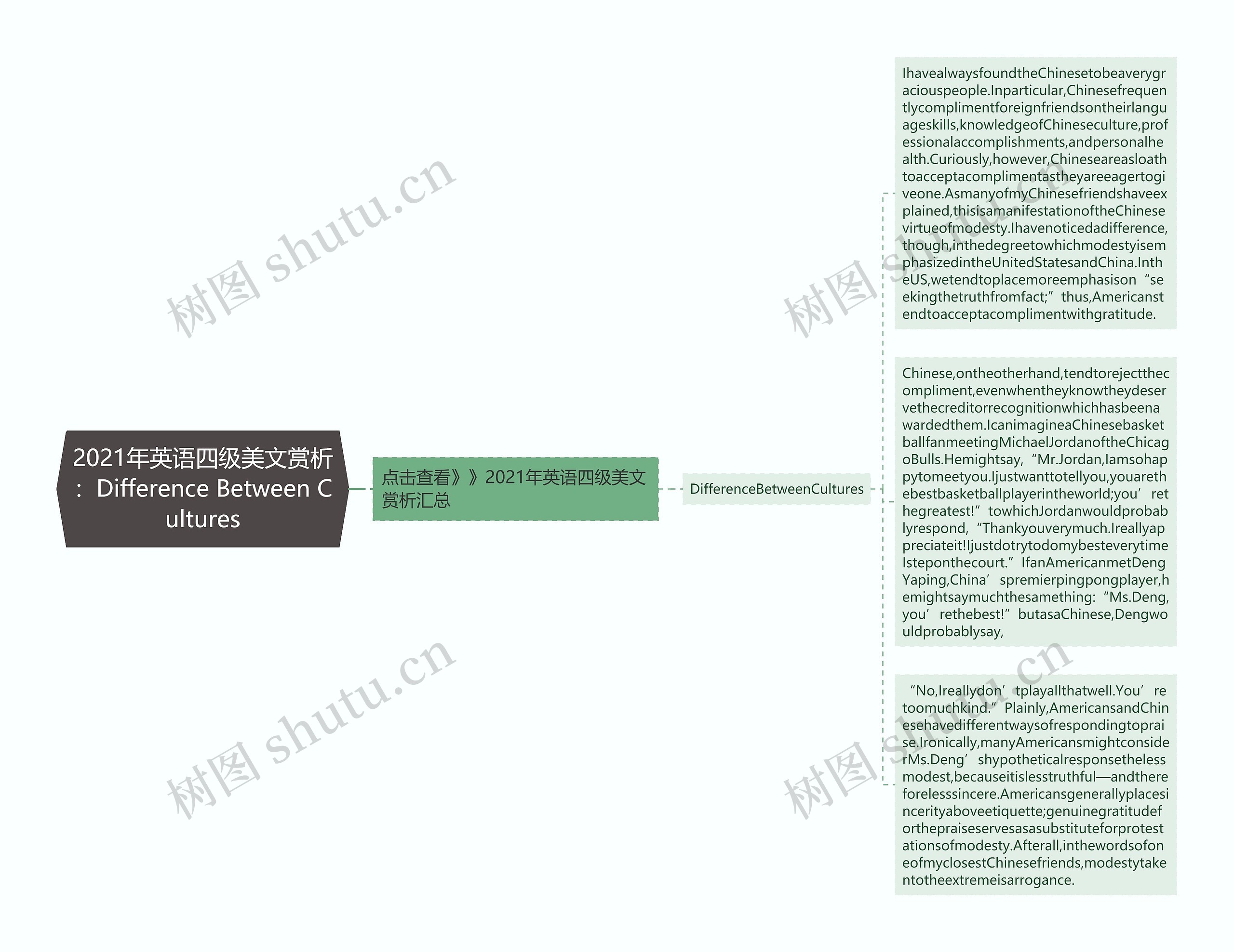 2021年英语四级美文赏析：Difference Between Cultures