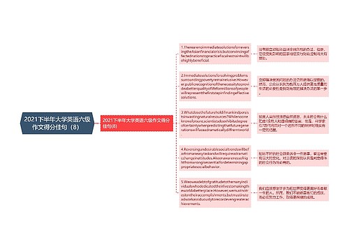 2021下半年大学英语六级作文得分佳句（8）