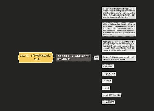 2021年12月英语四级听力：Soils