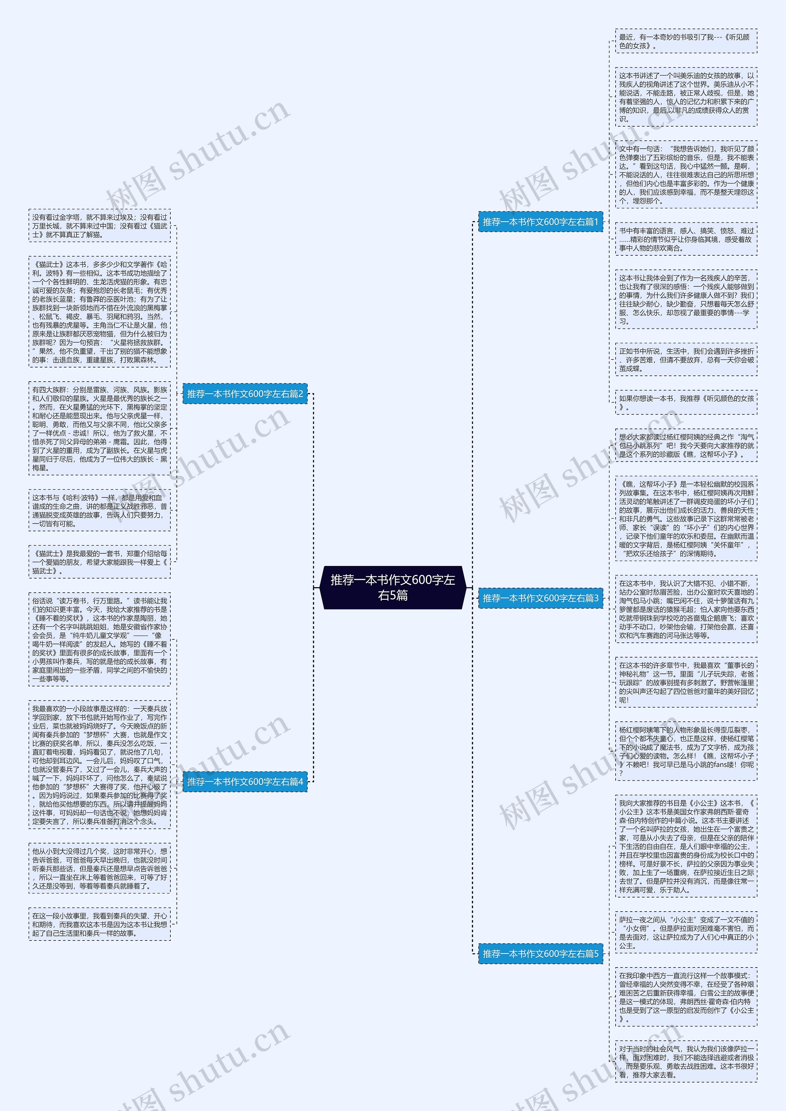 推荐一本书作文600字左右5篇思维导图