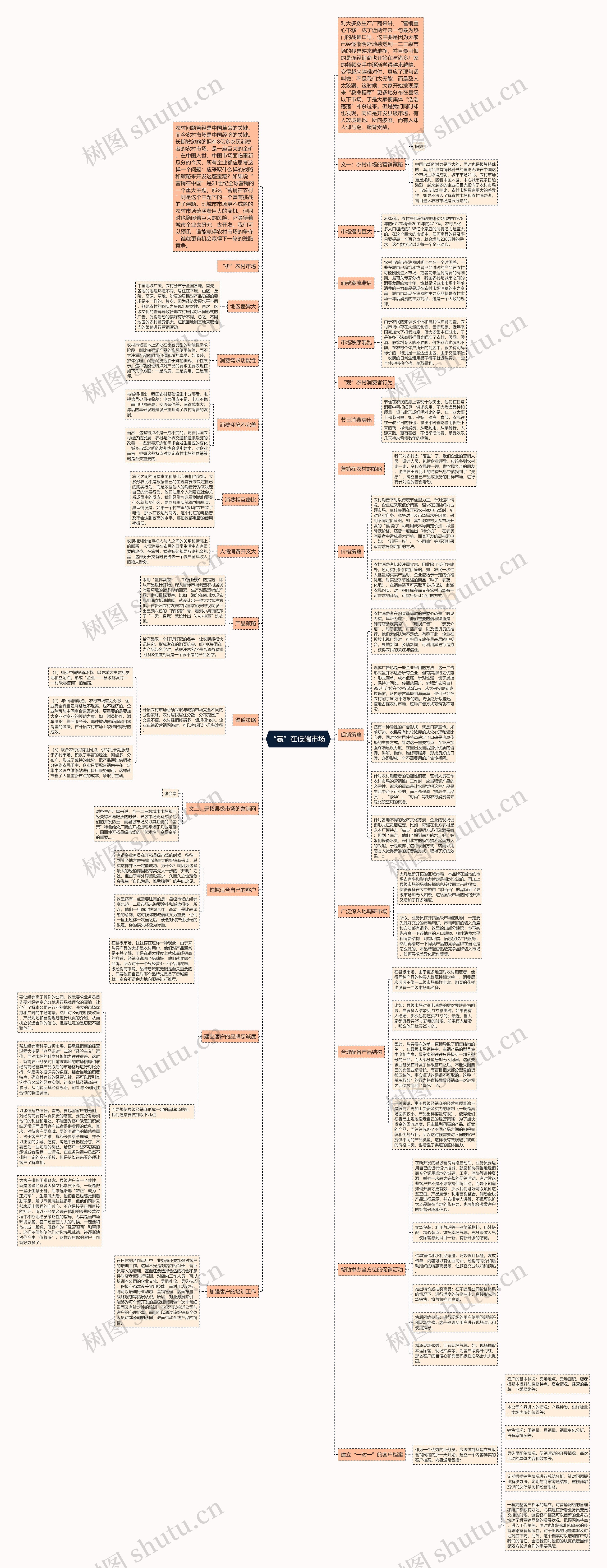 “赢”在低端市场 思维导图