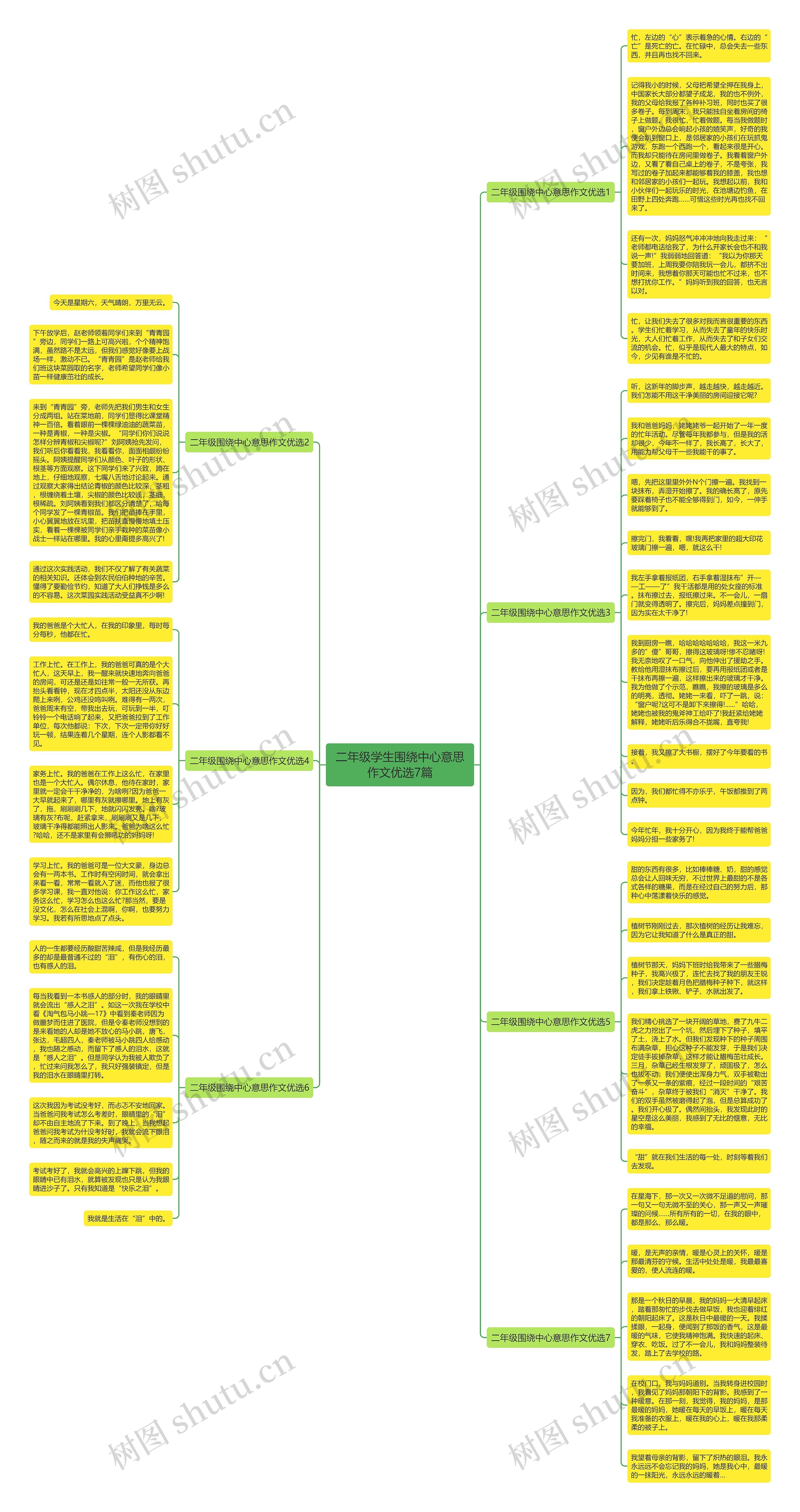 二年级学生围绕中心意思作文优选7篇