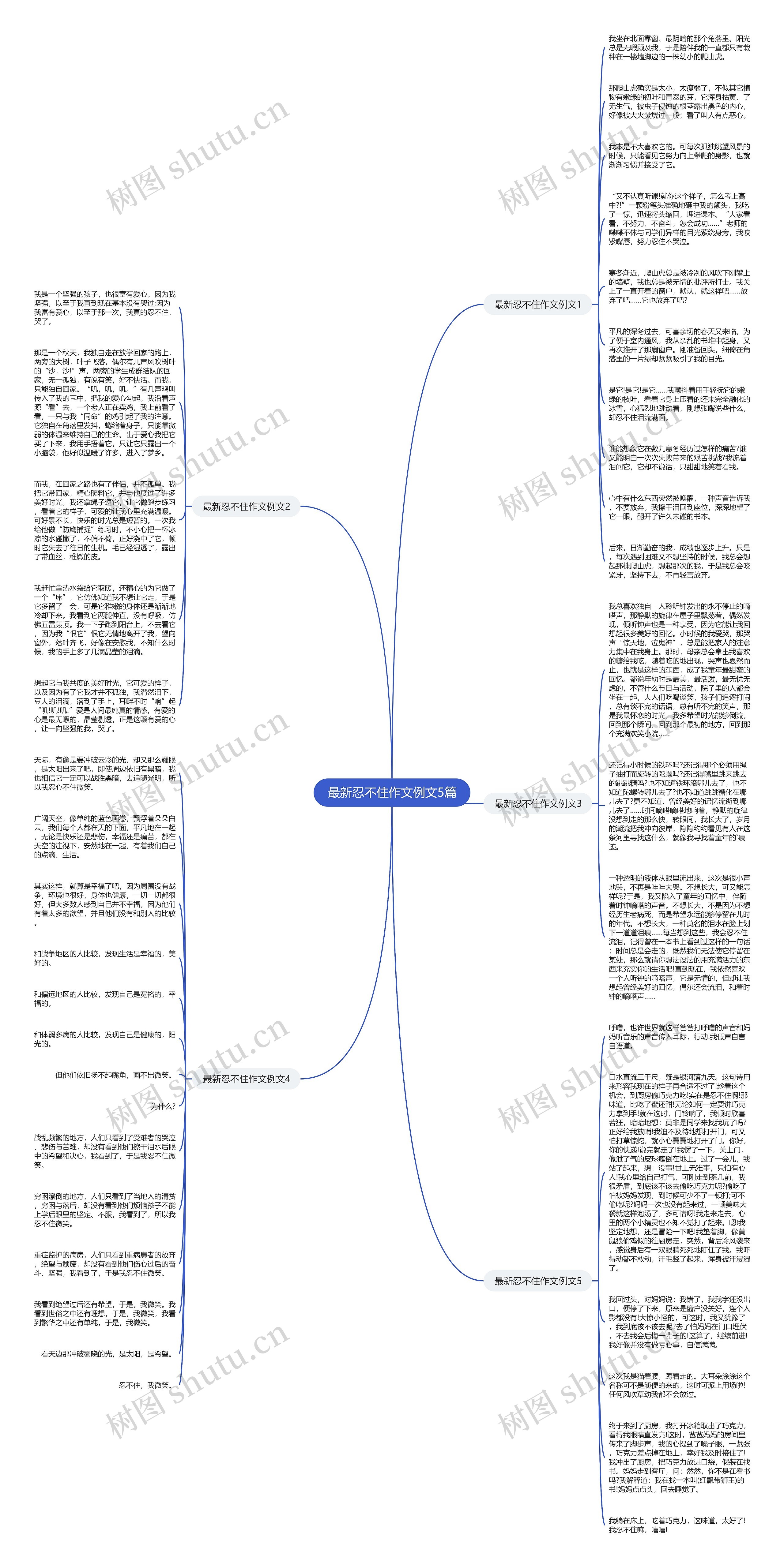 最新忍不住作文例文5篇思维导图