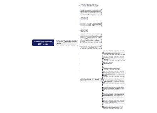 2020年6月英语四级词汇讲解：guide