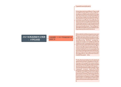 2021年英语四级作文预测：大学生类型