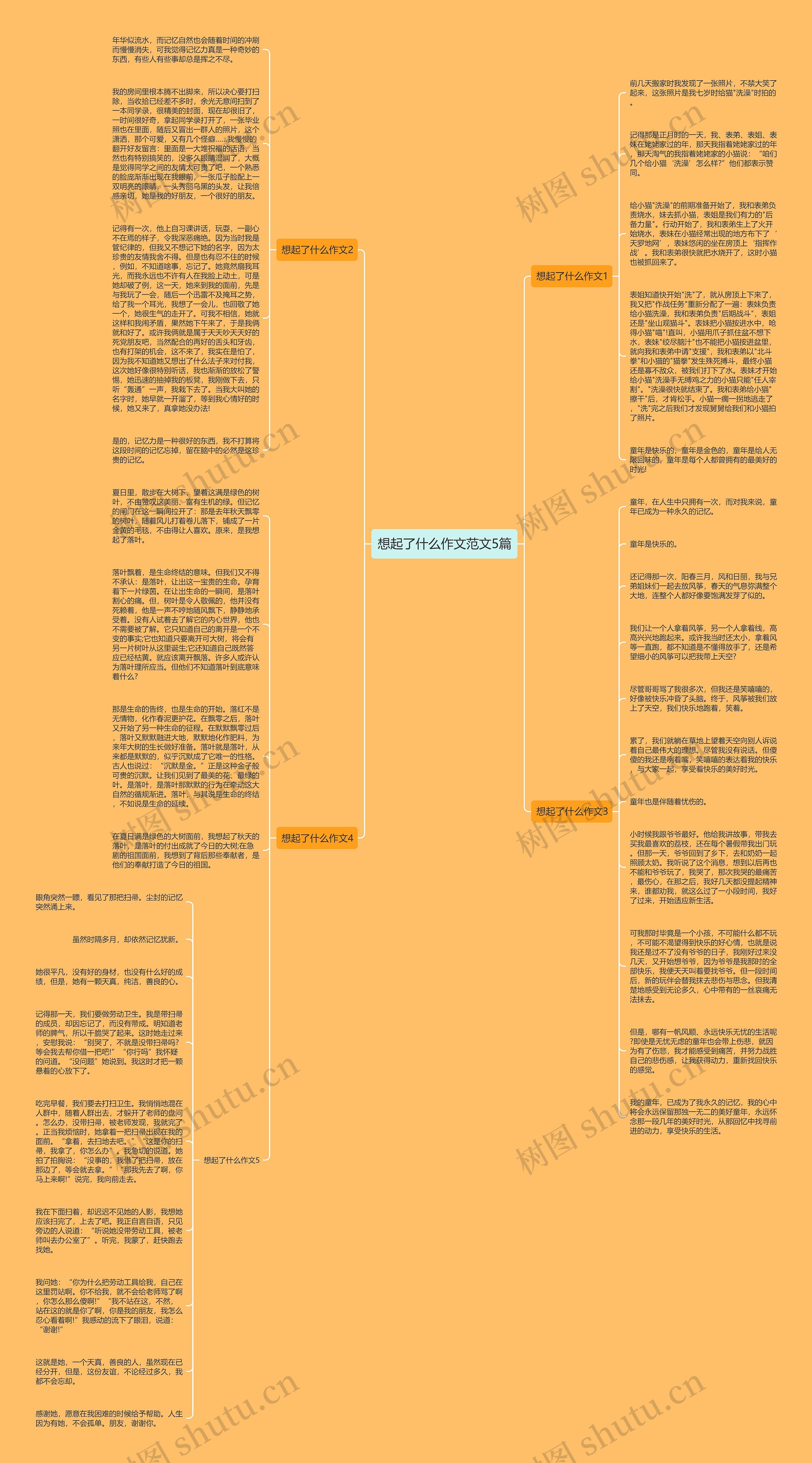 想起了什么作文范文5篇思维导图