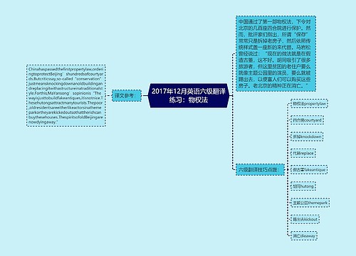 2017年12月英语六级翻译练习：物权法