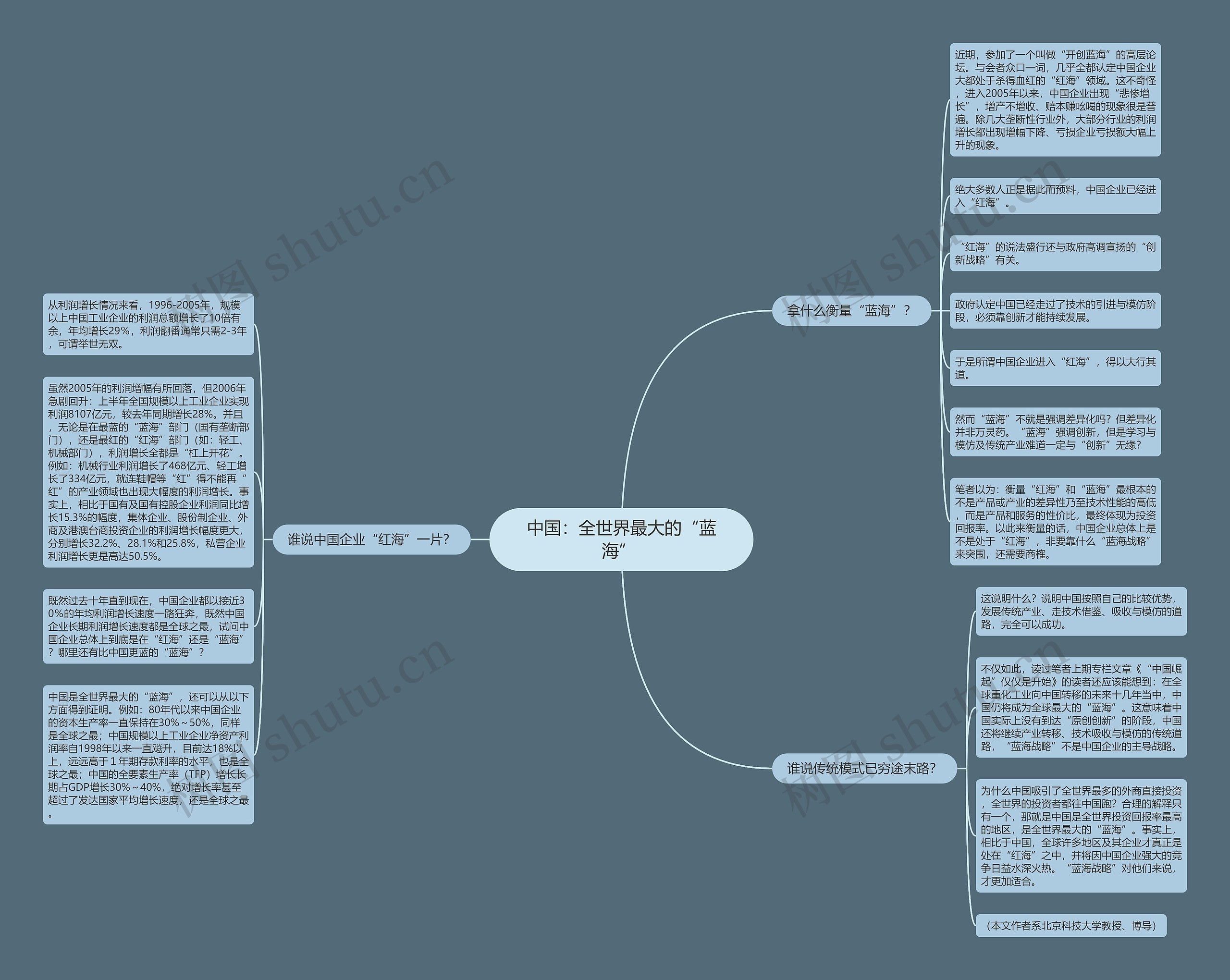 中国：全世界最大的“蓝海” 思维导图