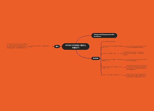 2018年12月英语六级听力关键句71
