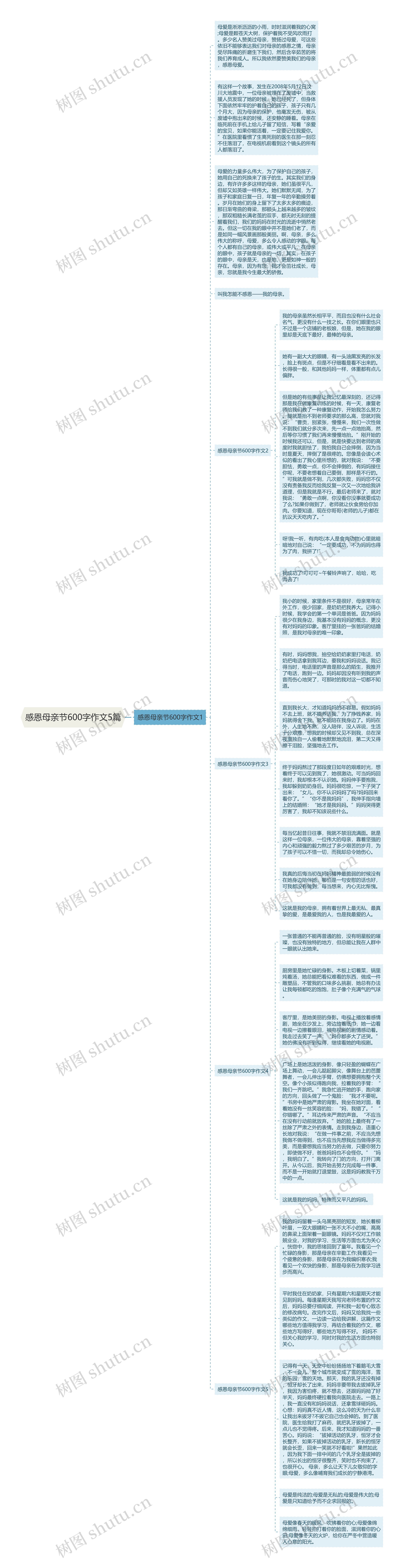感恩母亲节600字作文5篇