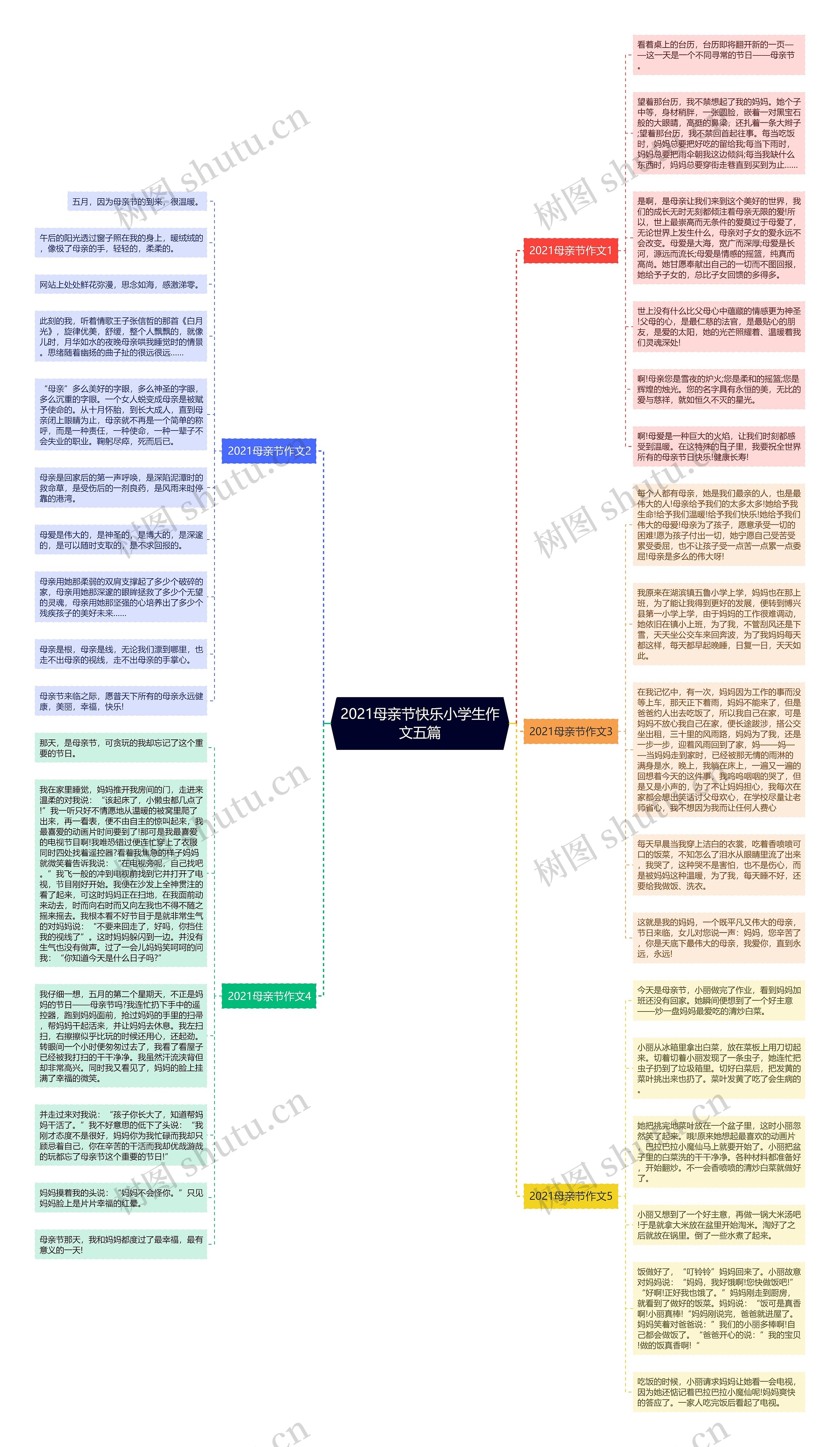 2021母亲节快乐小学生作文五篇