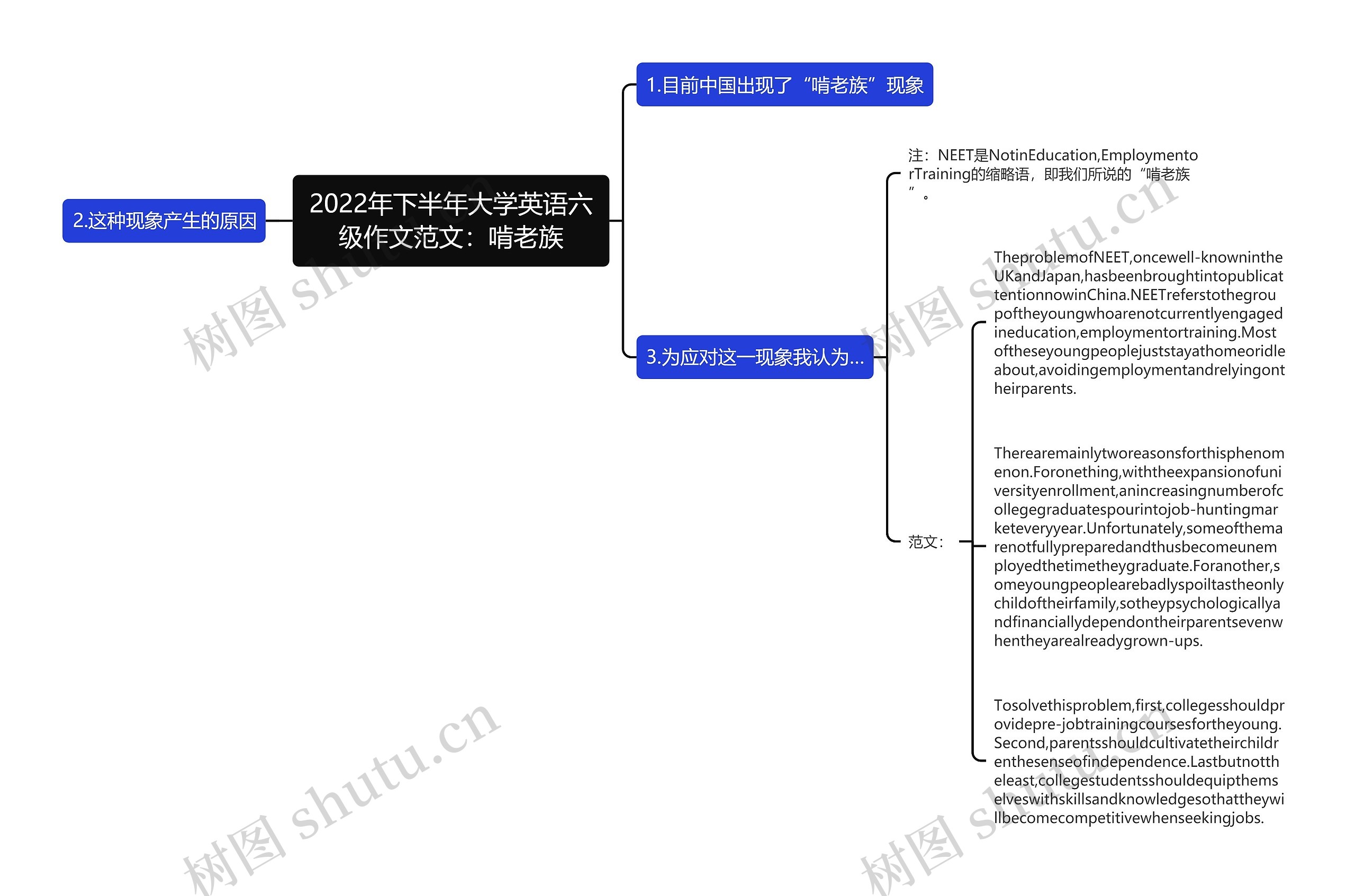 2022年下半年大学英语六级作文范文：啃老族