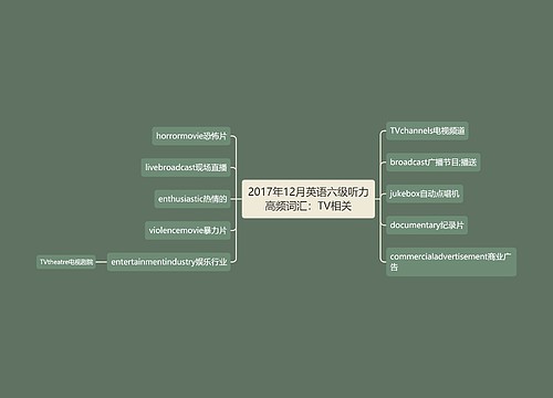 2017年12月英语六级听力高频词汇：TV相关