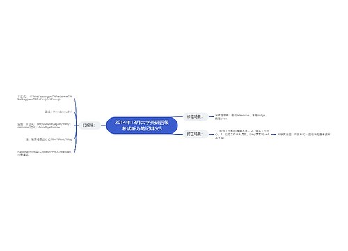 2014年12月大学英语四级考试听力笔记讲义5
