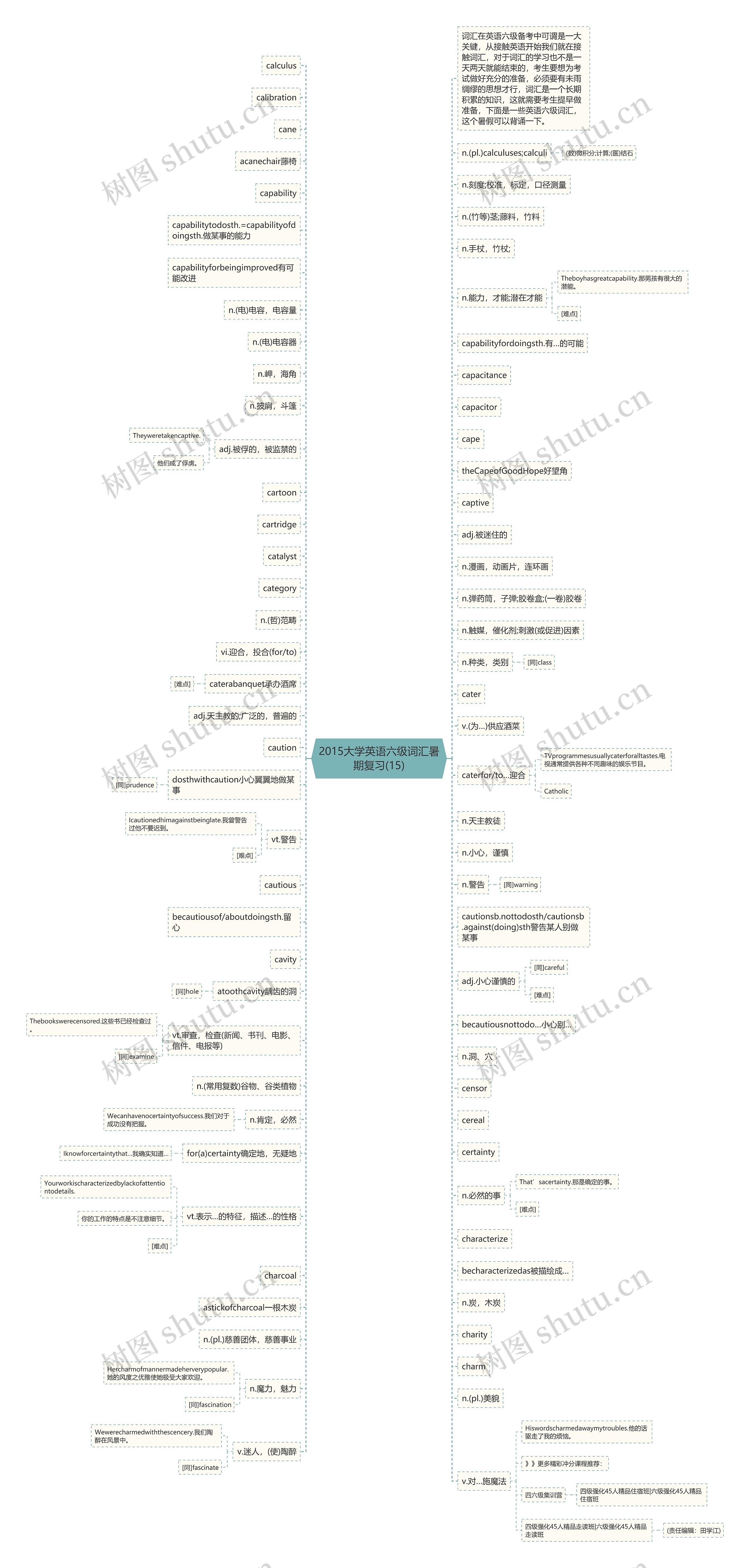 2015大学英语六级词汇暑期复习(15)思维导图